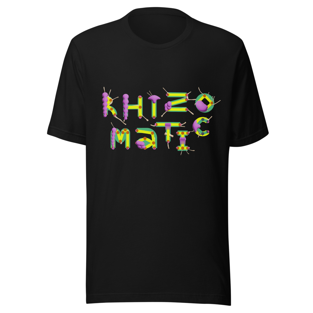 RHIZOMATIC Logo on Black T-Shirt